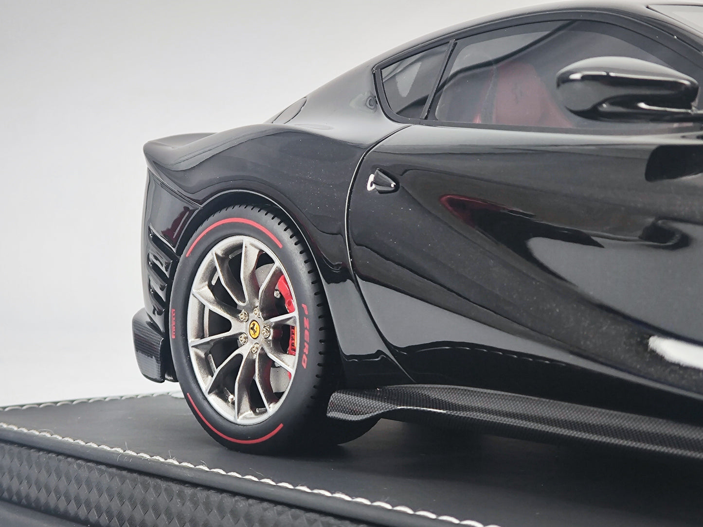 BBR 1/18 Ferrari 812 Competizione Metallic Black Limited Edition Car Model Ornaments