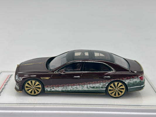 TSM Model 1/43 Bentley Flying Spur Christmas Brown Simulation Car Model Ornaments
