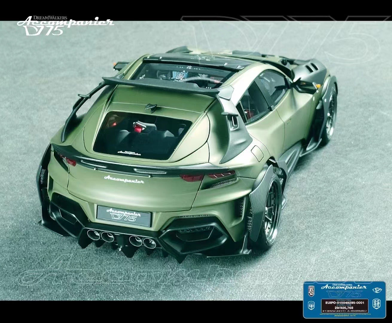 Adornos de colección de modelos de coches modificados Ferrari Porsche 1/18 de Dream Walkers