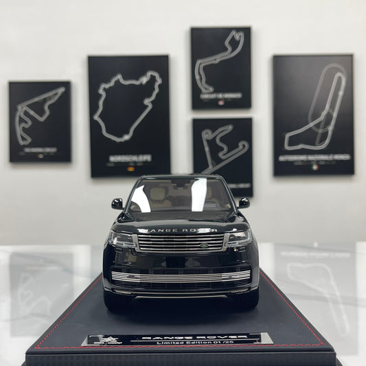 BBA MODEL 1/18 Land Rover Range Rover SVAutobiography Long Wheelbase — Gloss Black (Sealed Resin Model)