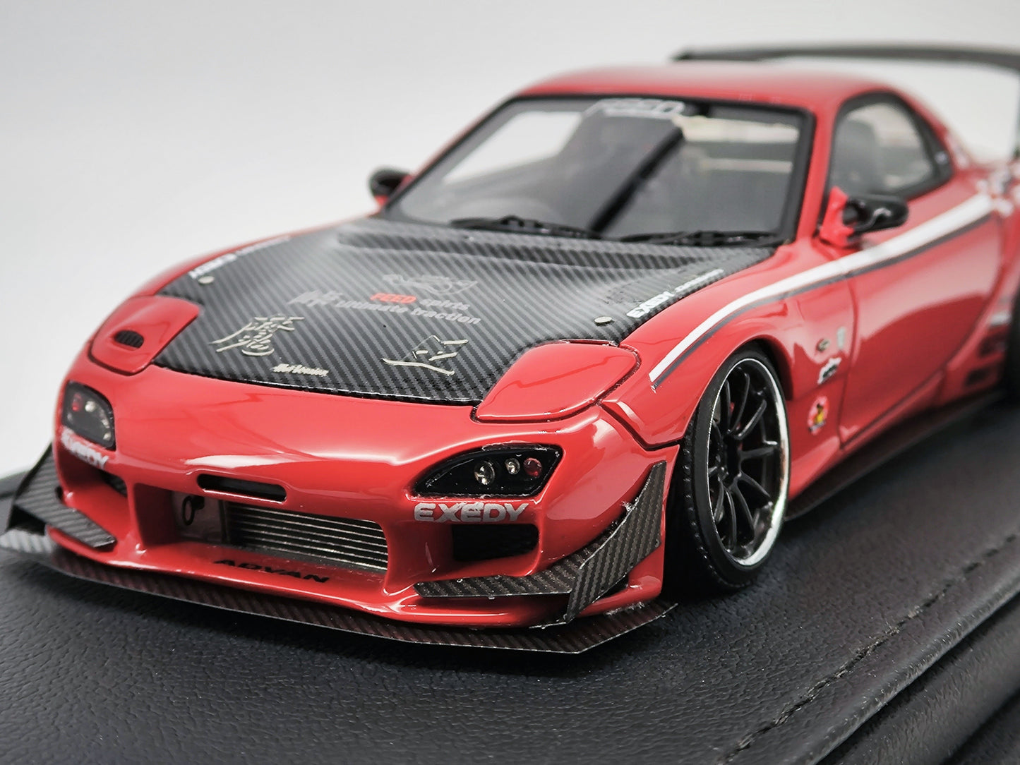IG 1/43 Mazda rx7 Demon King with engine simulation model car IG2183