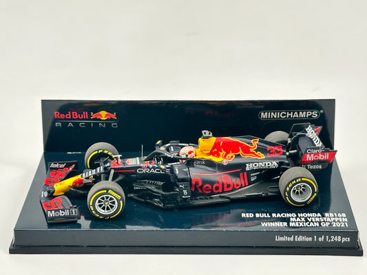 MINICHAMPS 1/43 Oracle RACING HONDA RB16B WINNER MEXICAN GP 2021 Red Bull 410211933