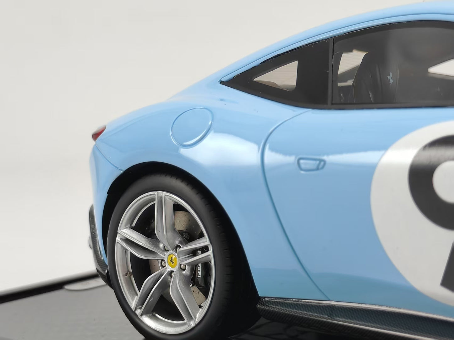 BBR 1/18 Ferrari Roma Prata Blue No. 9 Limited Edition Car Model Ornaments