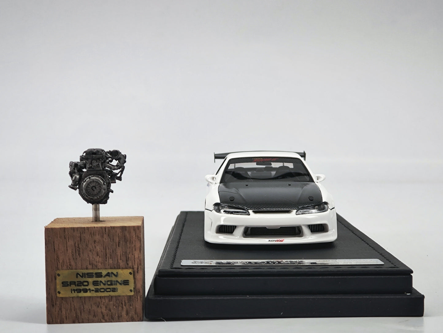 IG 1/43 Nissan s5 Silvia with engine simulation car model birthday gift ornaments