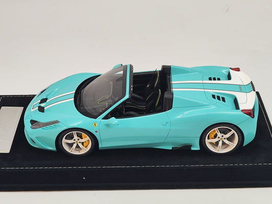 HH 1/18 Ferrari 458SP Tiffany Green Simulation Car Model