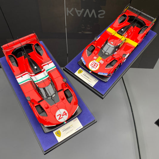 looksmart 1/18 Ferrari 499P Modificata #24 Red Simulation Car Model!looksmart 1/18 Ferrari 499P 2023 Le Mans Victory No. 51 Red Simulation Car Model