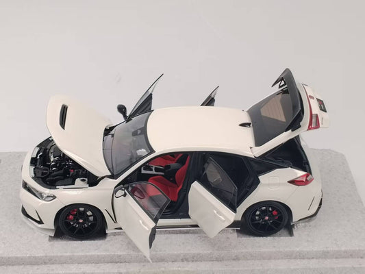 MOTORHELIX 1/18 Honda Civic TYPE R (FL5) Championship White All-Opening Alloy Car Model