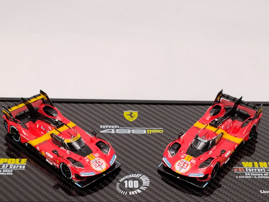 BBR 1/43 Ferrari 499P Hypercar 2023 Pair Set Version Red Model Car