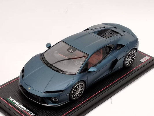 MR 1/18 Lamborghini New Calf Temerario Marinus Blue Resin Model LAMBO062B