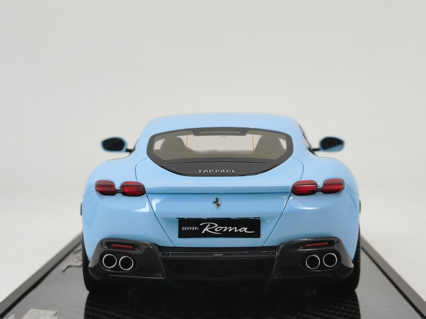 BBR 1/18 Ferrari Roma Prata Blue No. 9 Limited Edition Car Model Ornaments