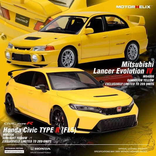 MOTORHELIX 1/18 Mitsubishi All - Open Alloy Car Model