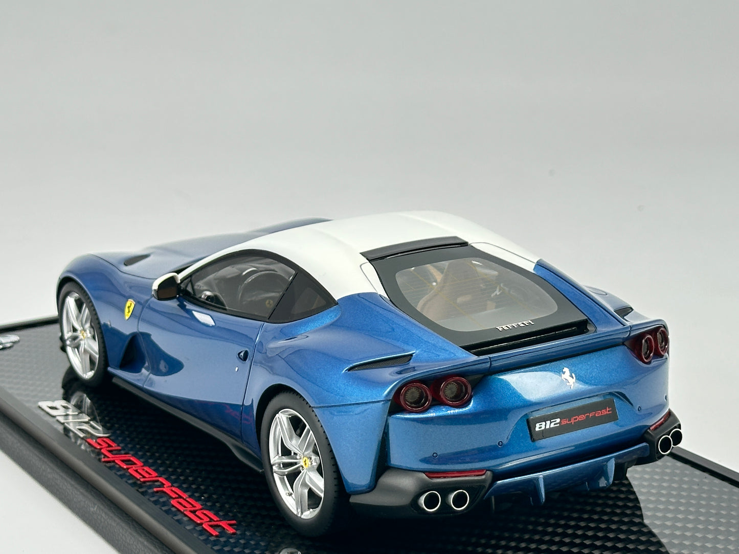 BBR 1/18 Ferrari 812 Superfast Light Metallic Blue Limited Edition Car Model Birthday Gift Ornaments