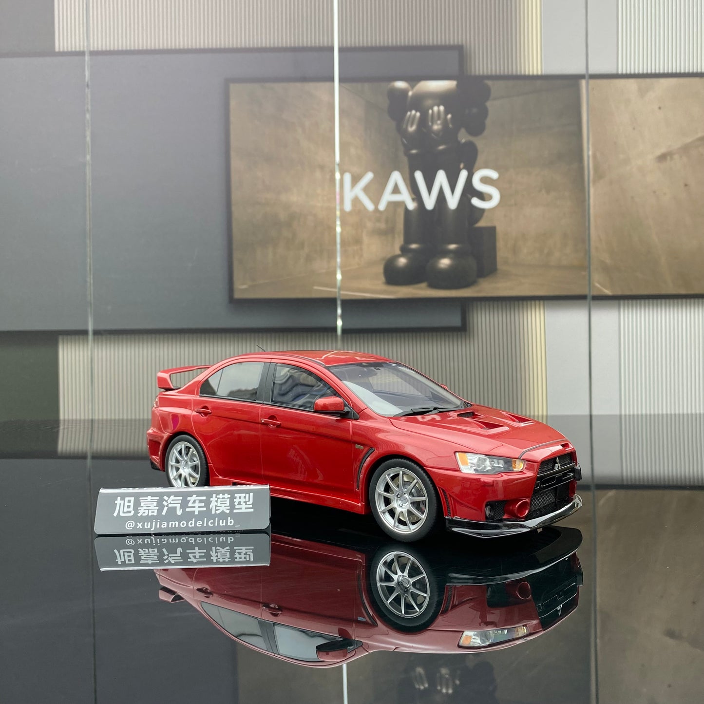 OTTO 1/18 Mitsubishi LANCET EVO XFQ 400 red resin car model ornament gift