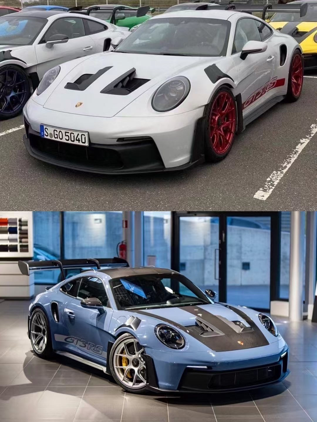 HH Model 1/18 Porsche 992GT3RS Limited Edition Car Model Ornaments Collection