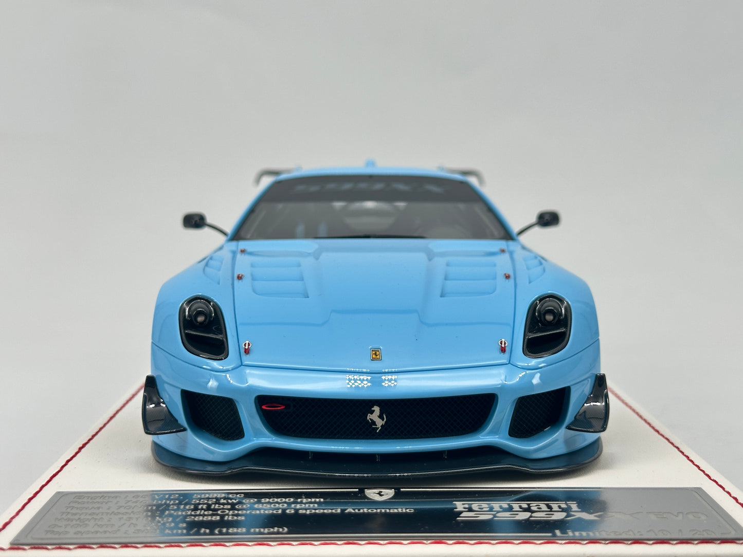 DG 1/18 Ferrari 599 XX EVO Limited Edition Model Car Birthday Gift