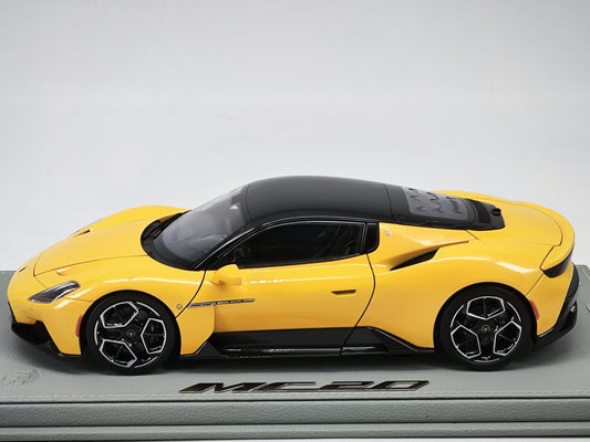 BBR 1/18 Maserati MC20 Yellow Alloy Car Model