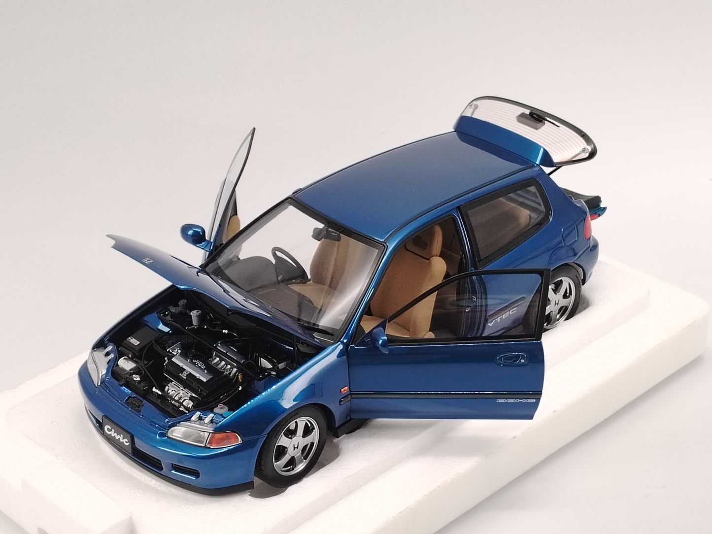 LCD 1/18 Honda EG6 SiR Blue Alloy Model Car Birthday Gift