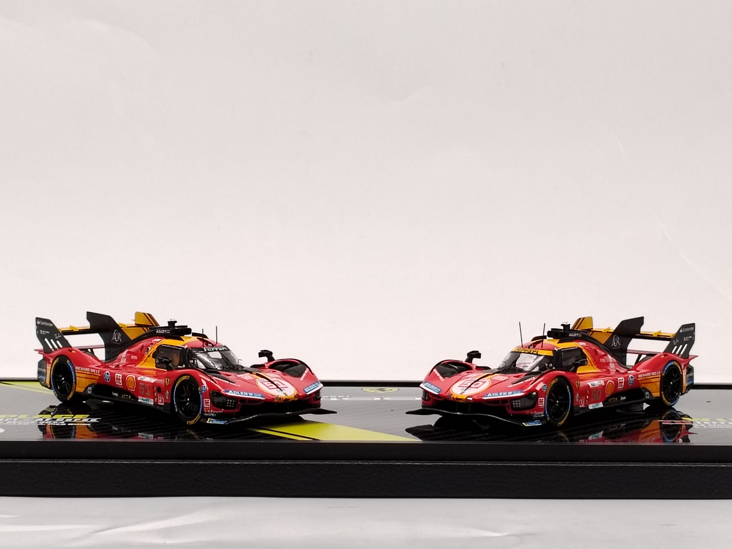 BBR 1/18 Ferrari 499P LE MANS 2024 Twin-Car Set Red Scale Car Model
