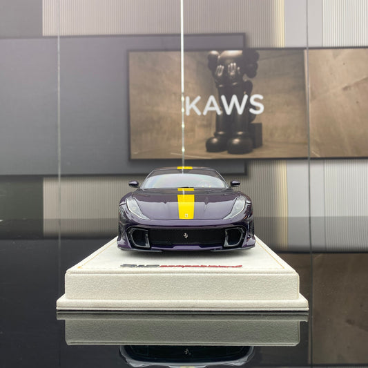MR 1/18 Ferrari 812 Competizione Hong Kong Purple Limited Edition Car Model