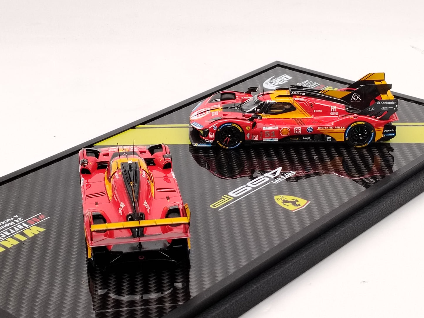 BBR 1/18 Ferrari 499P LE MANS 2024 Twin-Car Set Red Scale Car Model