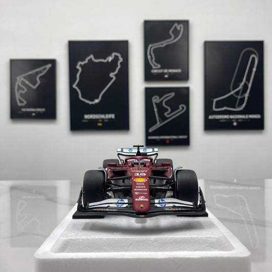 BBR 1:18 Ferrari SF25 F1 Car — Monaco GP 2nd Place (#16) — P18267C16