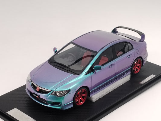 One Model 1/18 Honda CIVIC TYPE-R Color Changing Purple Simulation Car Model Ornaments
