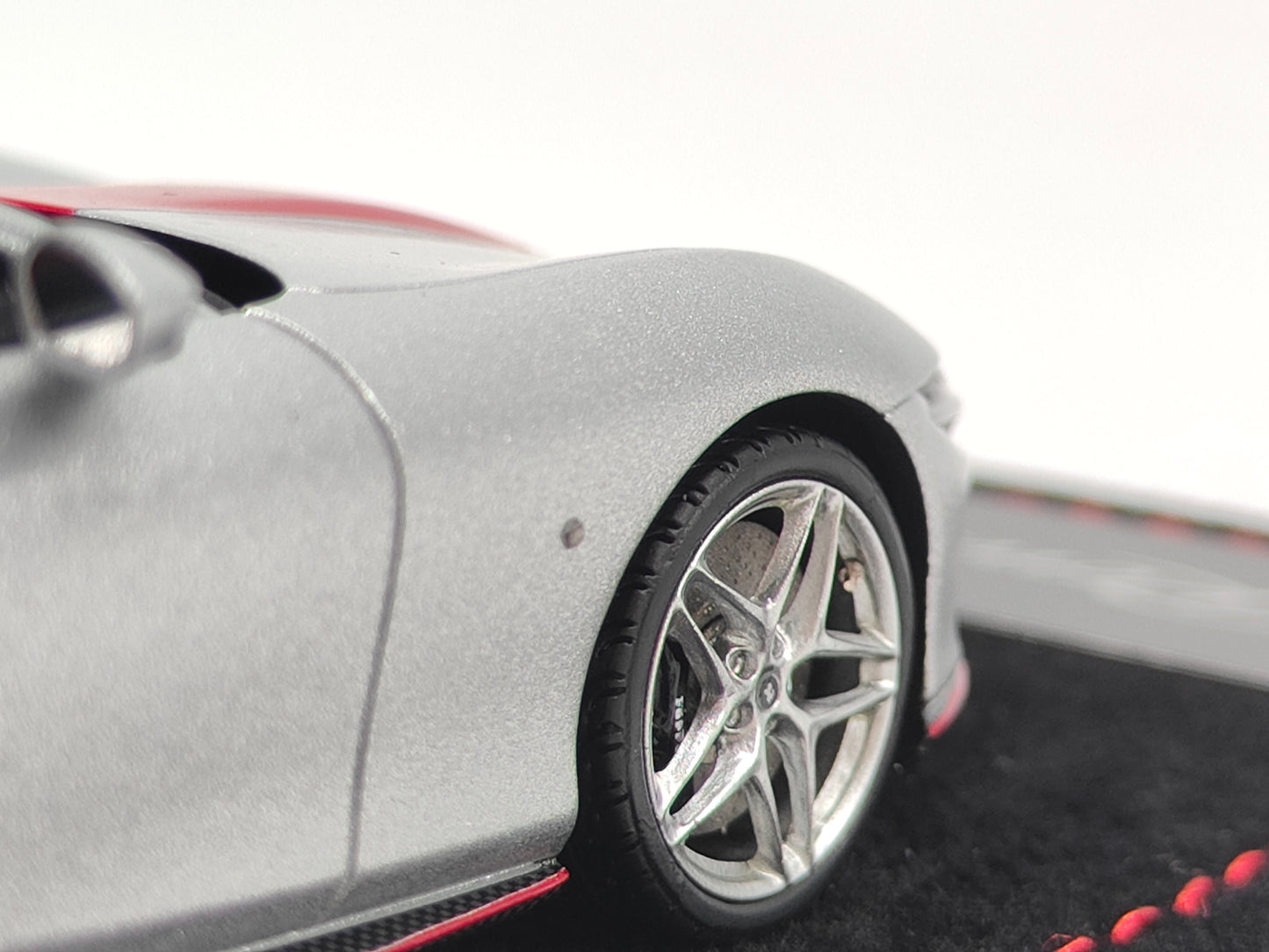 BBR 1/43 Ferrari Roma 30th Anniversary Special Edition Black Velvet Matte Silver Simulation Car Model BBRC236CH30