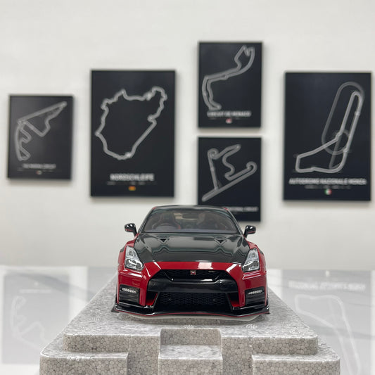 MOTORHELIX 1/18 Nissan GT-R NISMO (R35) Special Edition 2022 Vibrant Red Alloy Full-Opening Model Car