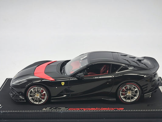 BBR 1/18 Ferrari 812 Competizione Metallic Black Limited Edition Car Model Ornaments