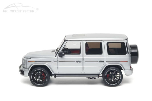 AR 1/18 Mercedes-AMG G63 2019 Silver Alloy Fully Opening Car Model