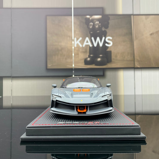 MR 1/18 Ferrari SF90 XXStradale Nard Gray Special Edition Simulation Car Model
