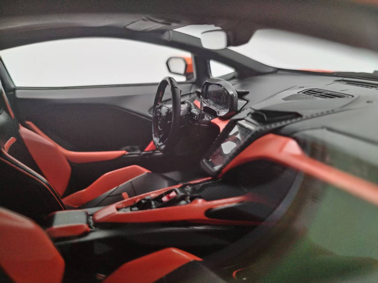 MR 1/18 Lamborghini New Calf Temerario Swift Orange Limited Model LAMBO062C