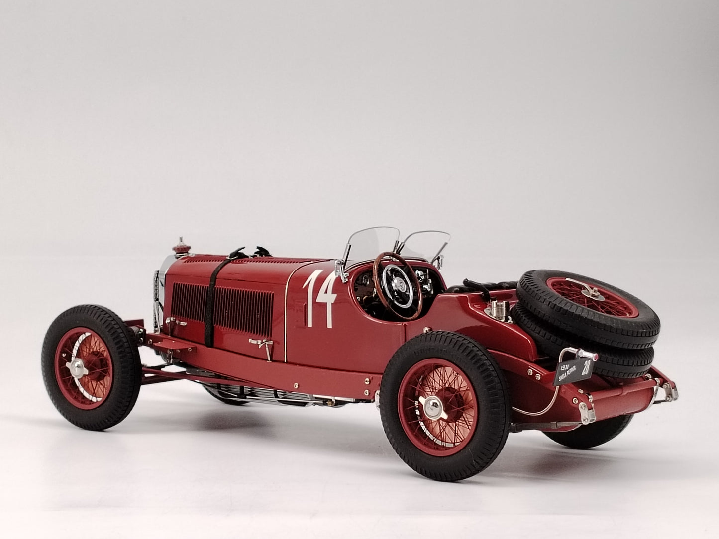 CMC 1/18 Mercedes Benz SSK #14 Red Alloy Model Car