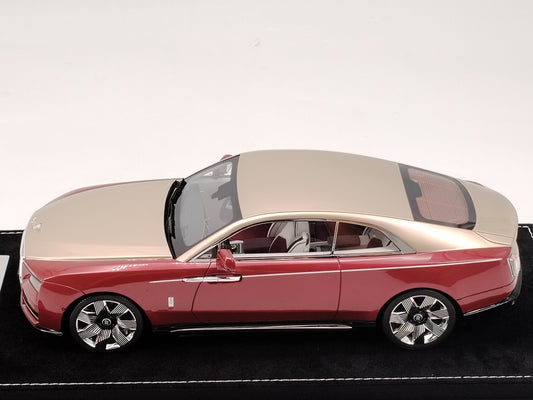 HH Model 1/18 Rolls-Royce Spectre Cherry Red/Champagne Gold Simulation Car Model