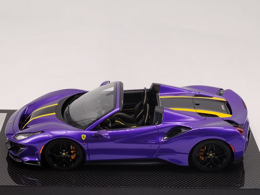 DINOMDOEL 1/18 Ferrari 488 PISTA SPIDER Purple Simulation Model Car FPS003B