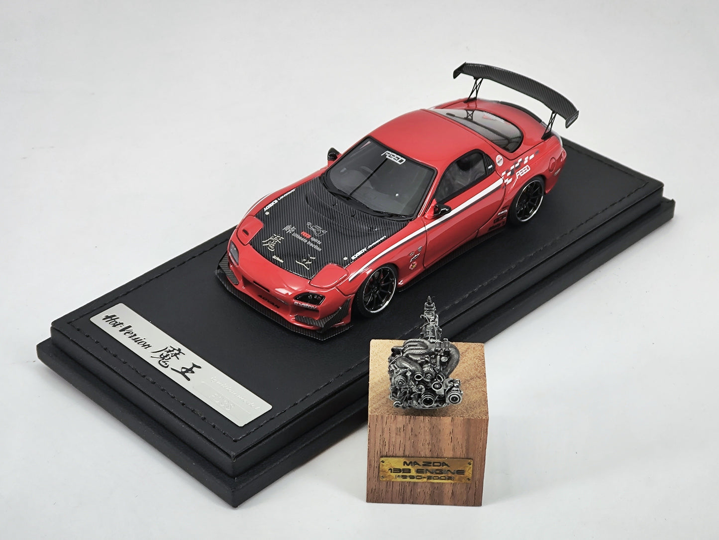 IG 1/43 Mazda rx7 Demon King with engine simulation model car IG2183