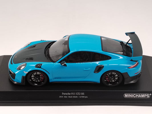 MINICHAMPS 1/18 Porsche 911 (991.2) GT2RS blue alloy car model 155068308