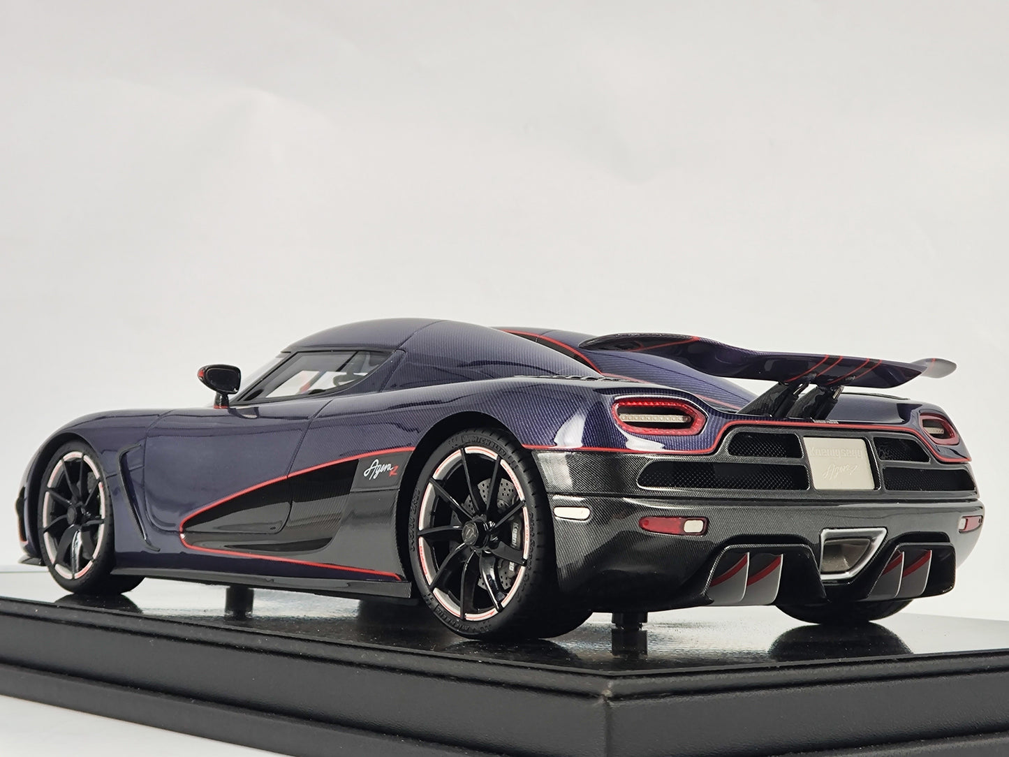 Frontiart 1/18 Koenigsegg Agera RS Carbon Blue Red Line Limited Edition Simulation Model Car