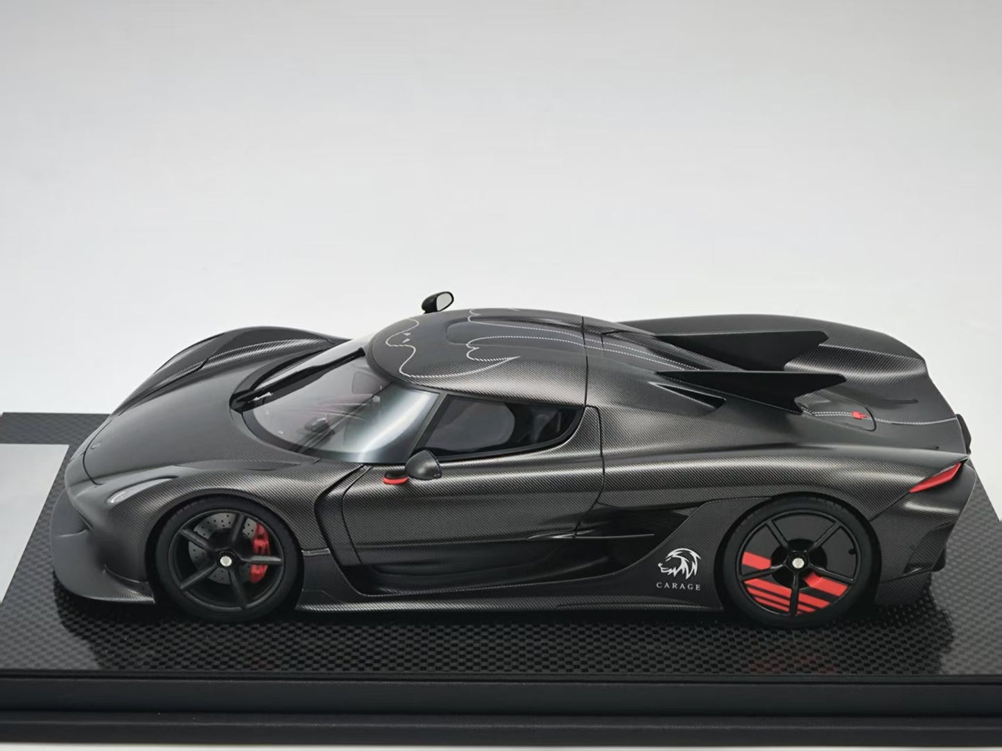 FA 1/18 Koenigsegg Jesko Absolut Carbon Black Resin Model Car