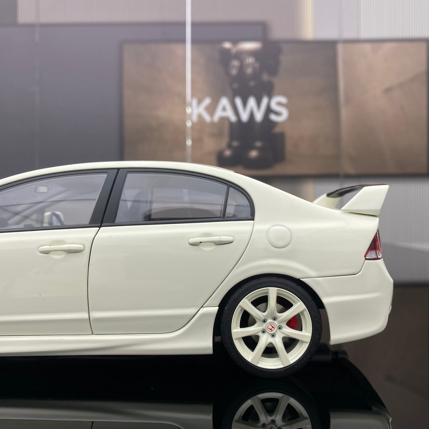 MH 1/18 Honda Civic Type R FD2 alloy full-open 2007 simulation car model collection gift