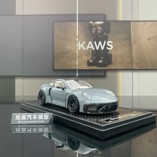 Modelo de simulación de coche VIP 1/18 Porsche 911 Brabus Rocket 900R versión modificada