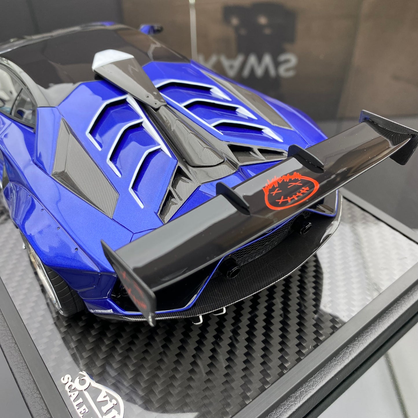 VIP 1/18 Lamborghini SVJ wide body modified car model ornament
