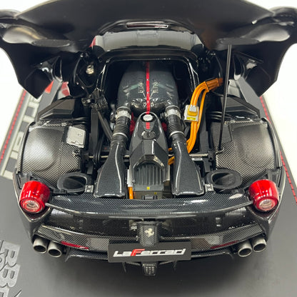 BBR 1/18 Ferrari LaFerrari Alloy Alloy Full Opening Leather Sole Black Knight BBR182244