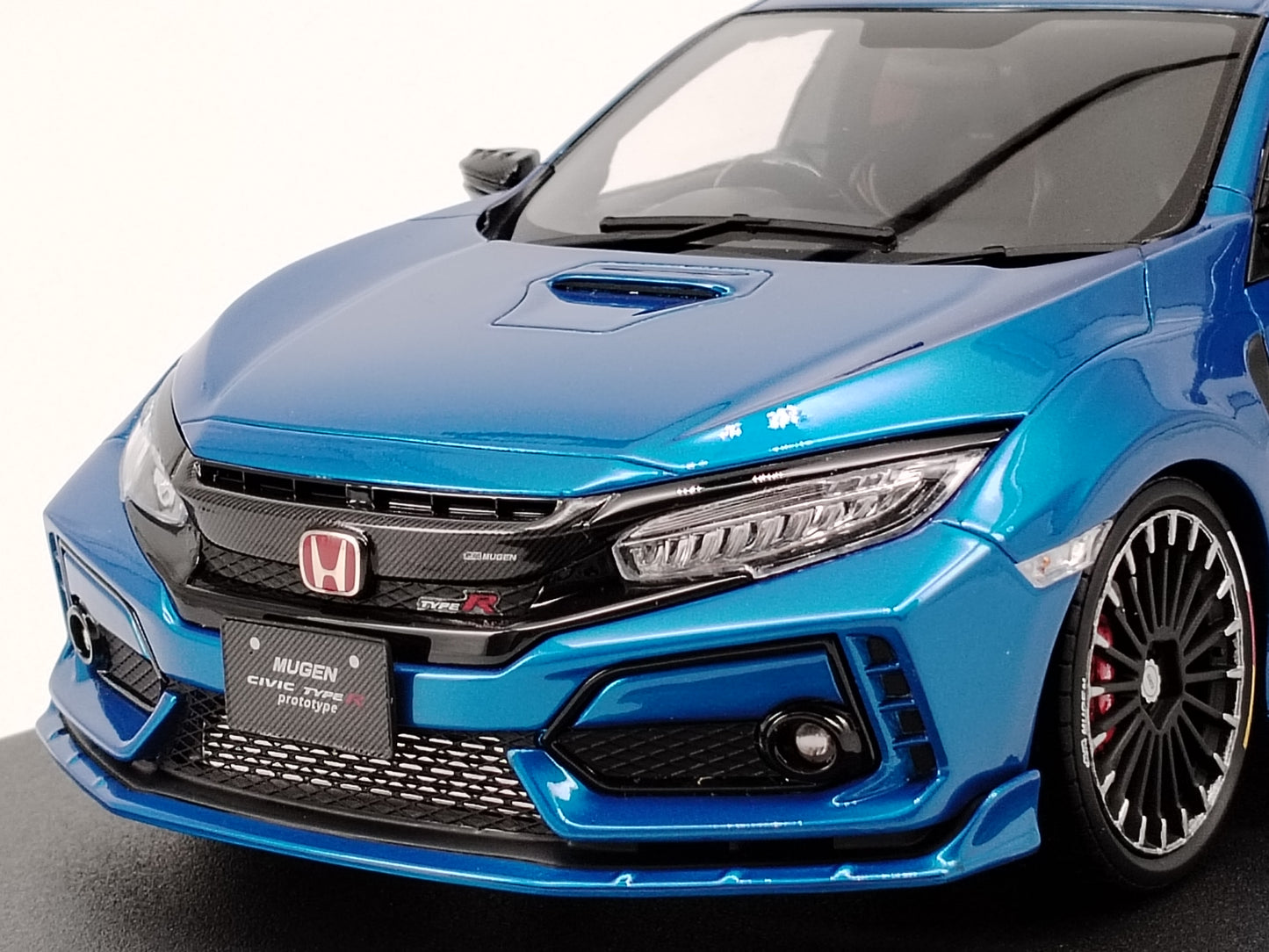 POPRACE 1/18 Honda FK8 Mugen Civic Type R Blue Birthday Gift Car Model