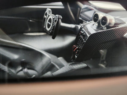 BBR 1/18 Pagani Huayra R Matte Black Simulation Car Model Ornament