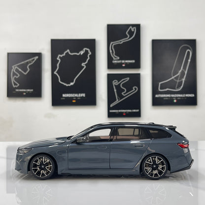 MINICHAMPS 1/18 BMW M5 Touring (2024) – Metallic Grey (110023901)