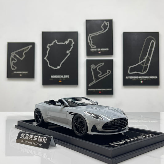 MOTORHELIX 1/18 Aston Martin DB12 Volante (Convertible) - Porcelain Grey (MH396)