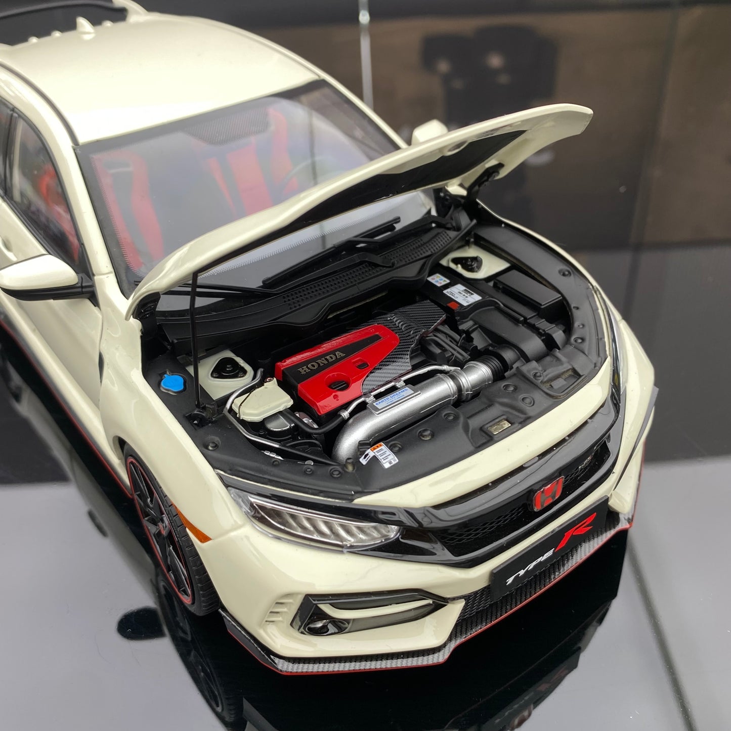 LCD 1/18 HONDA CIVIC TYPE R alloy full-open simulation car model ornaments