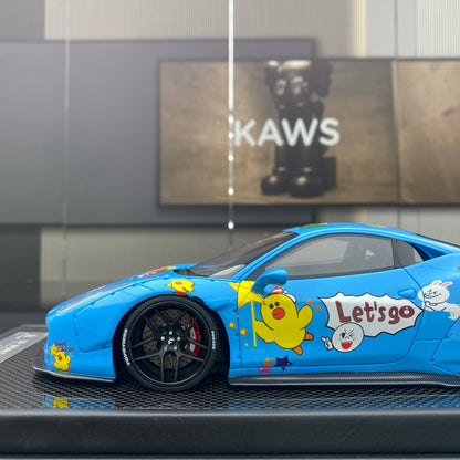 BBA MODEL 1/18 Ferrari 458 GT 1.0 Brown Bear Painting Car Model