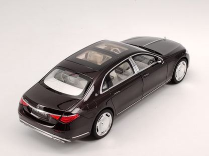 Norev 1/18 Mercedes-Benz Maybach S680C 2021 Red and Black Alloy Full Open Car Model NOR154